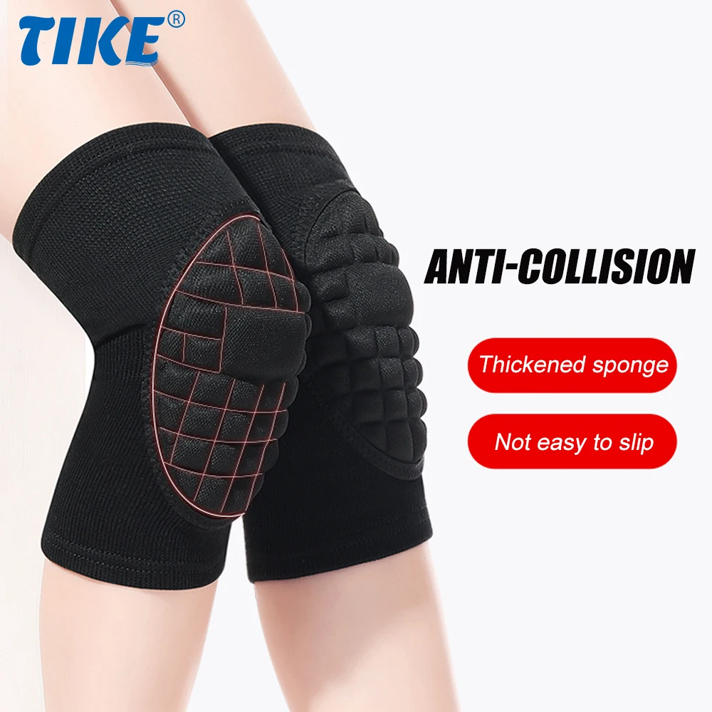 TIKE 1 Pair Protective Knee Pads Thick Sponge Collisioned Kneepads for Sports & Work & Warmth & Pain Relief & Daily Use Unisex