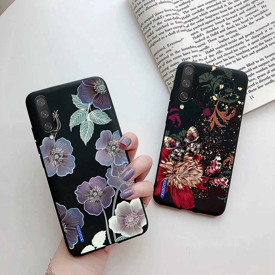 For Xiaomi Mi A3 Case Cute Cartoon Flowers Cover Soft Slim Fundas For Xiaomi Mi A3 MiA3 A 3 Phone Cases Shockproof Bumper 6.09\'\'