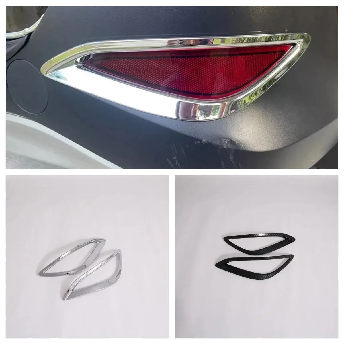 

For Toyota Rush 2018 2019 2020 2021 2022 ABS Chrome Rear Tail Fog Light Lamp Cover Foglight Frame Trims Car Styling Accessories