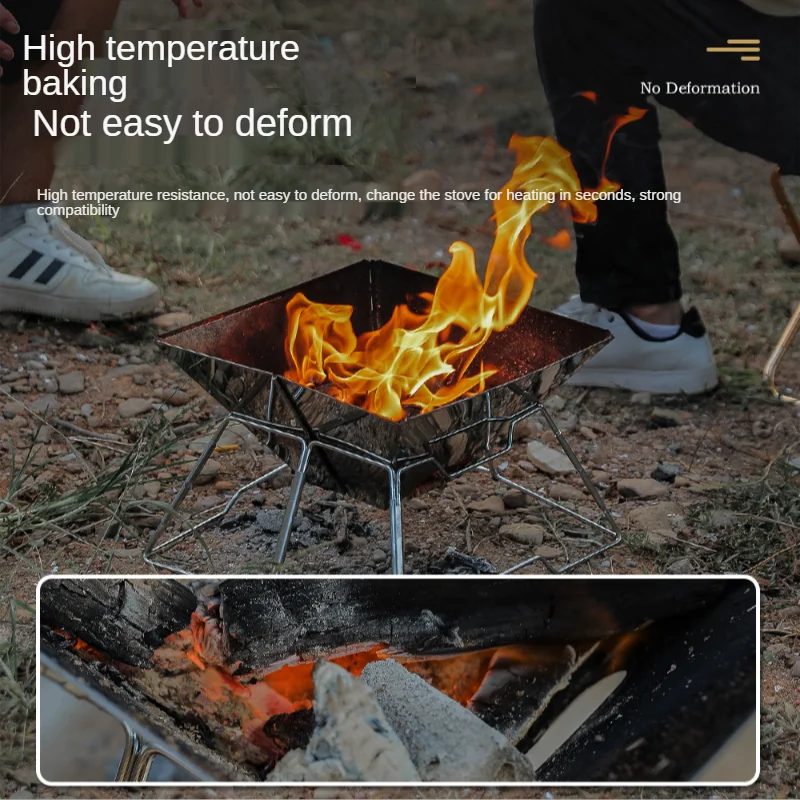 

Camping Equipment Charcoal Grill For Trekking Survival Cookware Outdoor Cooking Stove Folding Picnic Barbecue Portable Barbacoa