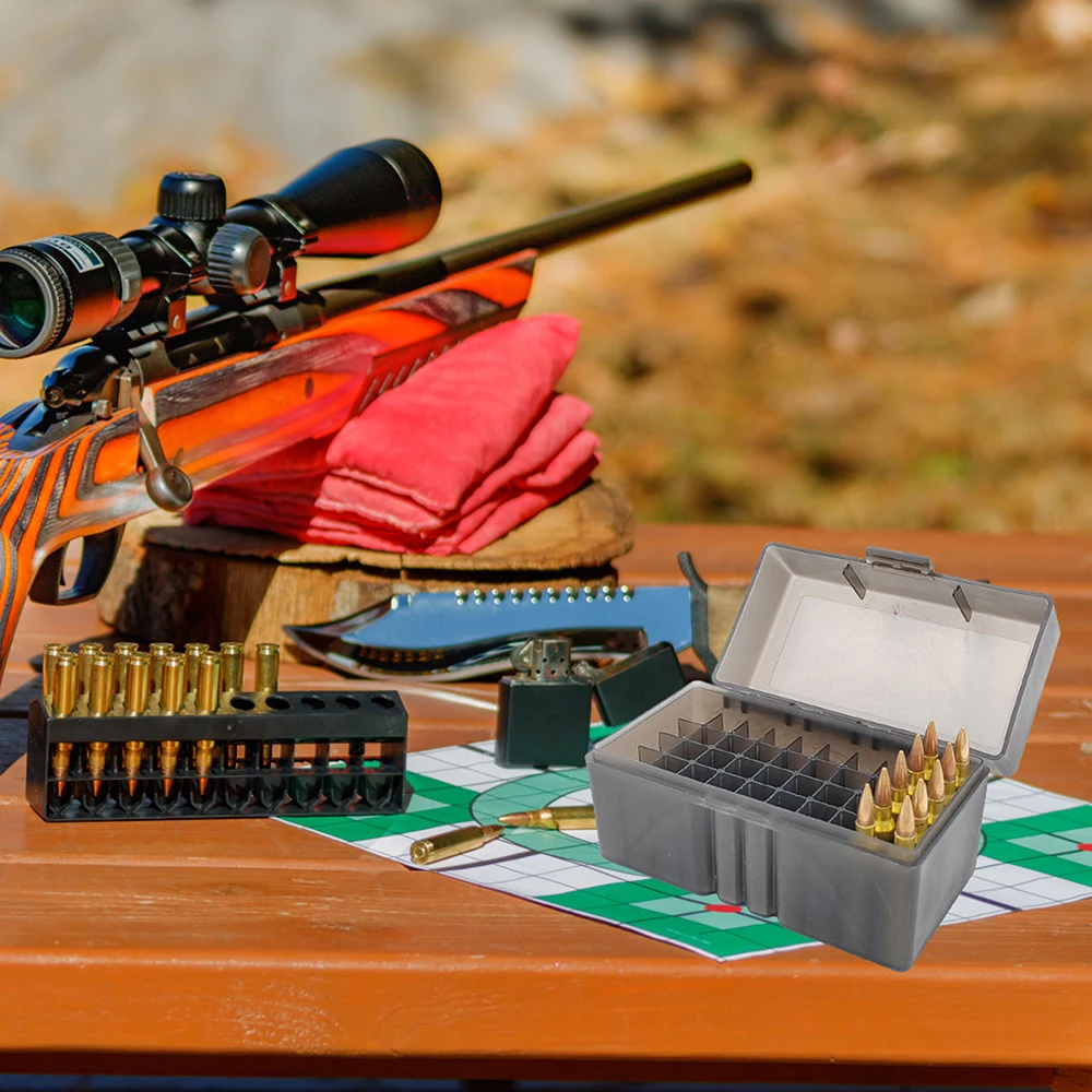 Tactical Ammo Box Flip-Top Rifle Ammo Box for 5.56x45/.17/.222/.223 Rug Caliber 50 Rounds Ammo Carrying Box Hunting Accessories - Image 6