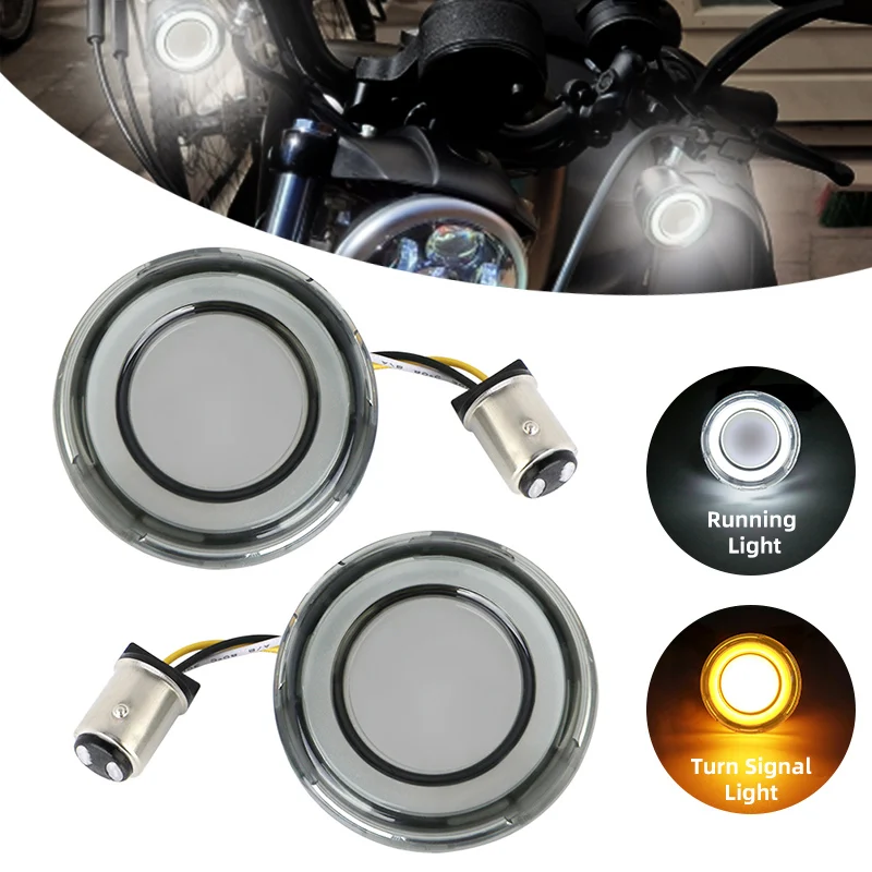 

Motorcycle 1157 Bullet Style LED Indicator Front Turn Signal Light For Harley Touring Breakout CVO Road Glide Fat Boy Softail