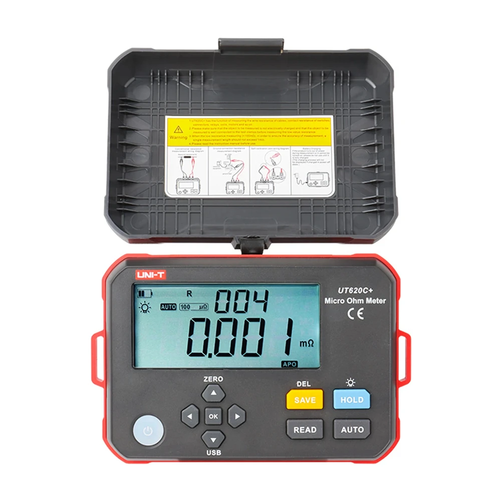 UNI-T UT620C Plus Micro Ohmmeter DC Low Resistance Tester 0.001mΩ~300.0kΩ Auto & Manual Range Professional Digital Ohm Meter