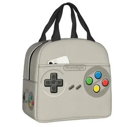 Fiambreras portátiles Retro con controlador Turbo para videojuegos, bolsa de almuerzo con aislamiento térmico para alimentos, multifunción, para amantes de los jugadores, para niños