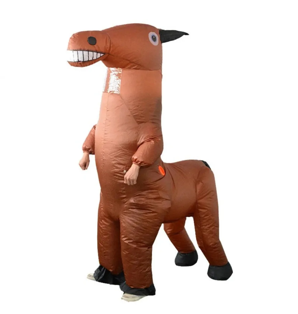 

Brown Horse Inflatable Suit Zoo Amusement Park Cosplay Clothing Festival Party Animal Cartoon Mascot Costume Prop