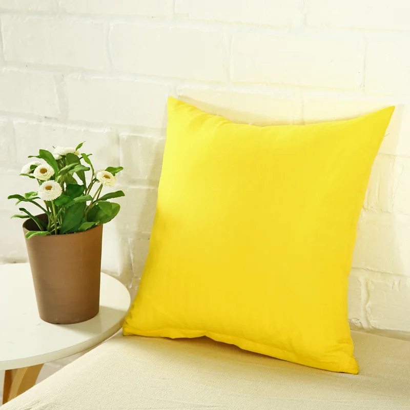 Candy Color Pillow Case Cover Simple Solid Color Decorative Pillowcases Black White Gray Red Yellow Colorful Pillow Case Cover