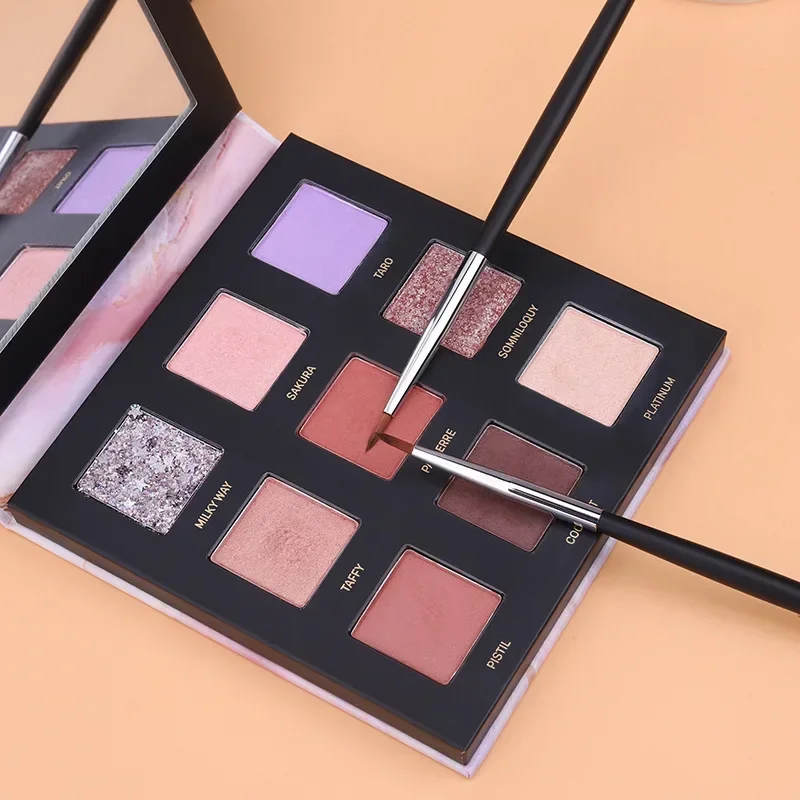 Pennelli per liner fini Pennello per sopracciglia piccolo angolato di alta qualità Pennello per trucco professionale per eyeliner sottile Strumento per il trucco del contorno degli occhi delle sopracciglia