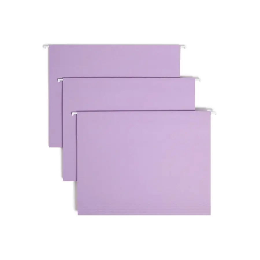 

Standard Hanging File Folders, 25 Count, Lavender, 1 5Cut Adjustable Tabs, Letter Size 64064