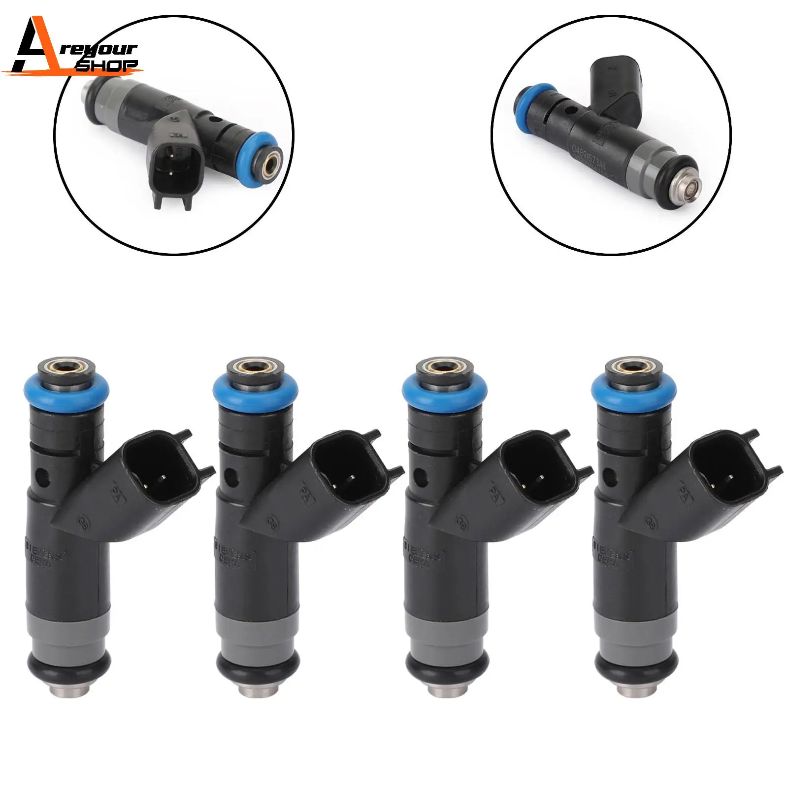 Areyourshop 4pcs Fuel Injectors For Chrysler Pt Cruiser 2004-2010 Sebring 2004-2006 812-12142 For Caravan Car Auto Accessories