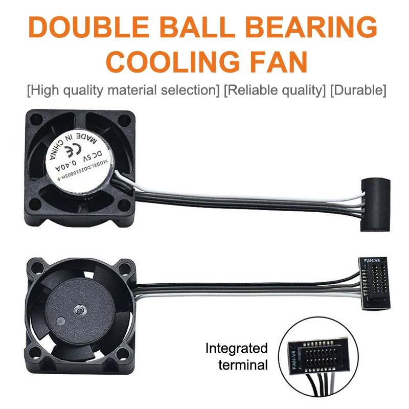 

2510 Вентилятор для Bambu Lab X1/P1 Hotend Охлаждающий вентилятор с кабелем Вентилятор быстрого охлаждения для Bambu X1C P1S P1P Аксессуары для 3D-принтеров