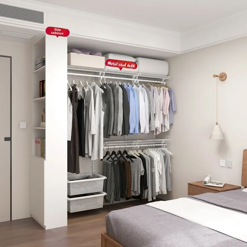 LMM side cabinet metal cloakroom side wall environmental protection solid wood European pine board partition wall