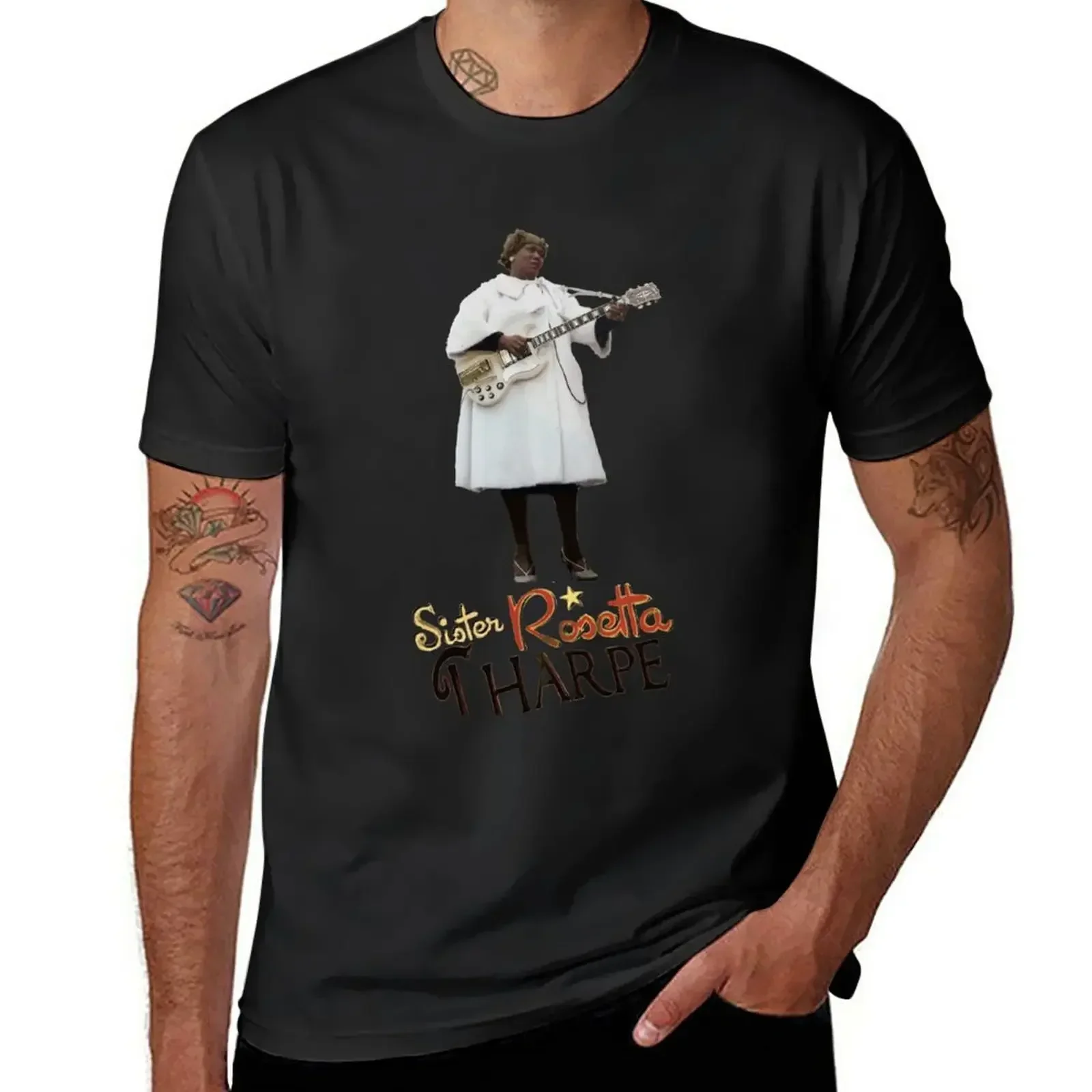 SISTER ROSETTA THARPE ROCK N ROLL T-Shirt tops customizeds compression shirt men