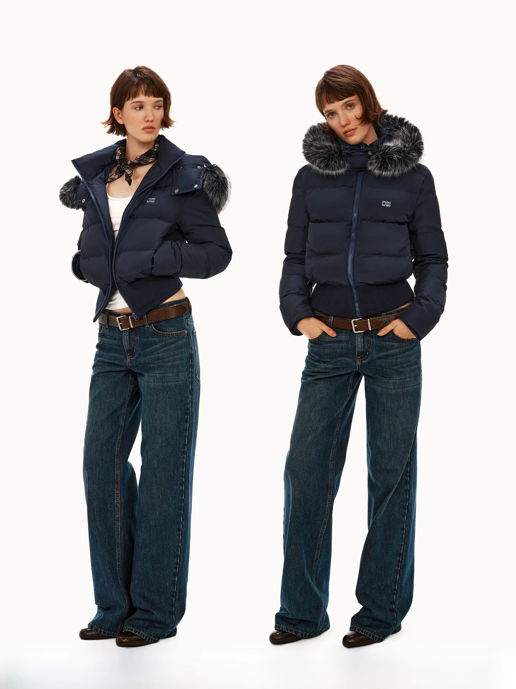 

Женские джинсы PUKI с низкой посадкой, винтажные, из чистого хлопка, прямого кроя, в стиле ретро