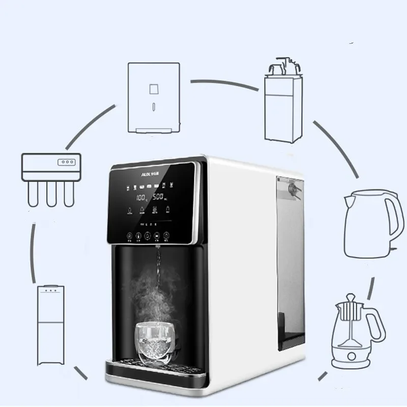 220V AUX Water Purifier Household Direct Drink Machine Heating Integrated Machine Desktop Water purifier Filtered Tap Water
