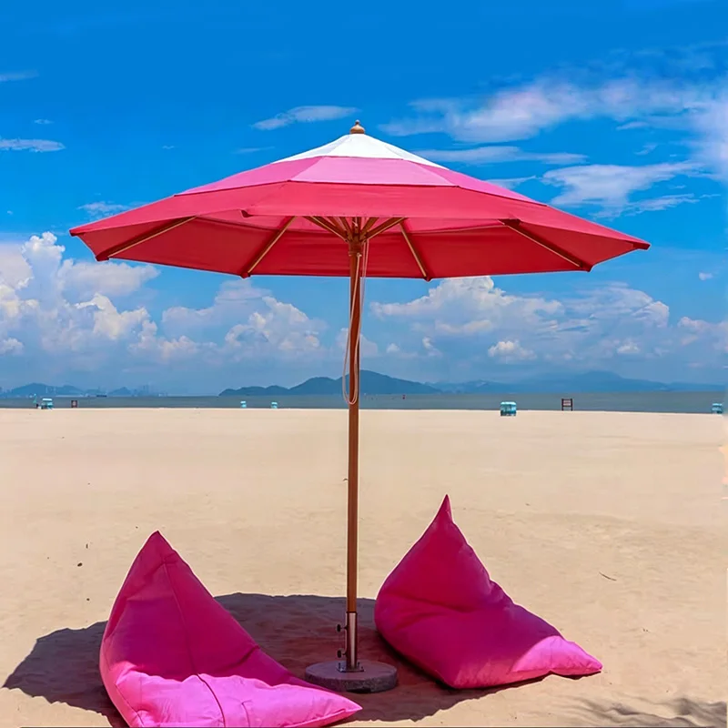 Source Factory Aluminum Patio Umbrella Modern Design Waterproof Eco Shade For Garden Courtyard Hotel Balcony Park Cafe Pavilion