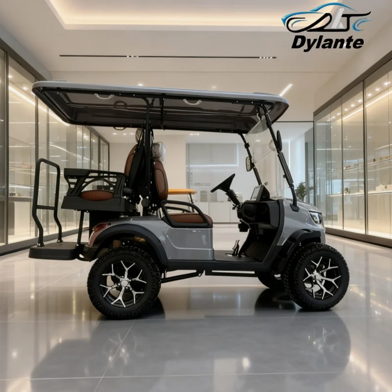 عربة جولف كهربائية للبيع بالجملة مع بطارية ليثيوم لمستشفى الفندق مع المصد الأمامي للزجاج الأمامي القابل للطي #5