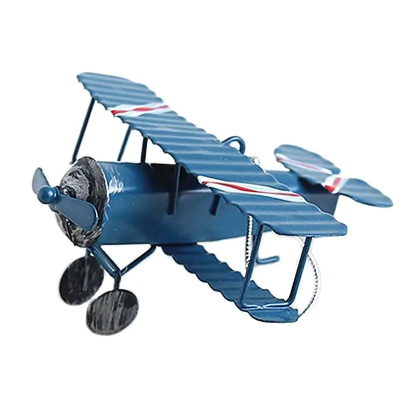 Airplane Decoration Hanging Airplane Ornament Vintage Mini Metal Airplane Toys Decorations Model Aircraft Pendant for Boy\'s Room