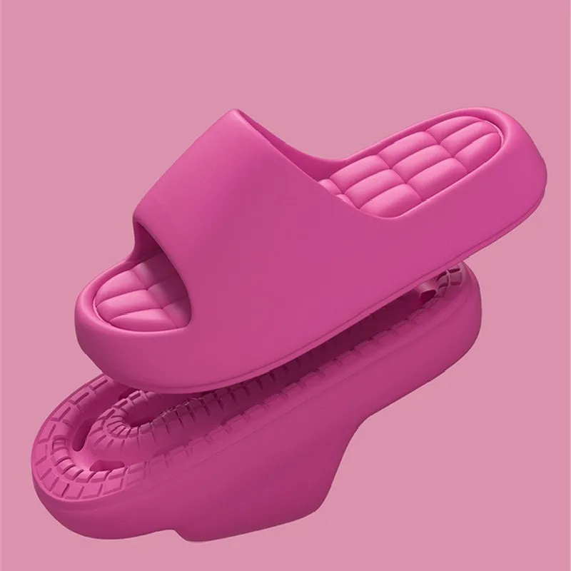 

Women Summer Slippers Men Bathroom Thick Sole Slides Comfortable Flats Platform Shoes Outdoor Sandals Indoor Non-Slip Flip Flops