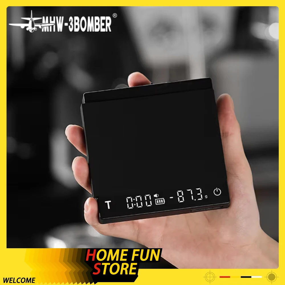 

Цифровые кухонные весы для кофе Mhw-3bomber, высокоточные циклические перезаряжаемые домашние аксессуары для бариста, электронные весы эспрессо