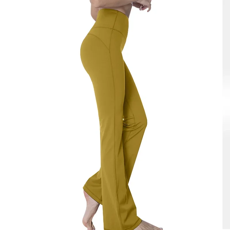 L pantalones de Yoga sueltos de cintura alta para mujer, pantalones de Fitness para mujer, pantalones de Yoga al aire libre de alta elasticidad