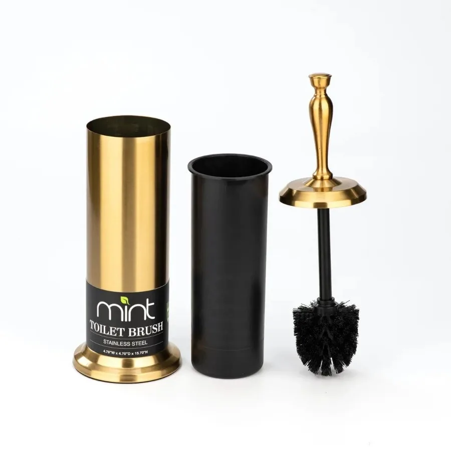 Toilet Brush, Toilet Bowl Brush with Extra Long Handle Durable Bristles Toilet Scrubber and Covered Holder for Toilet Brush Set