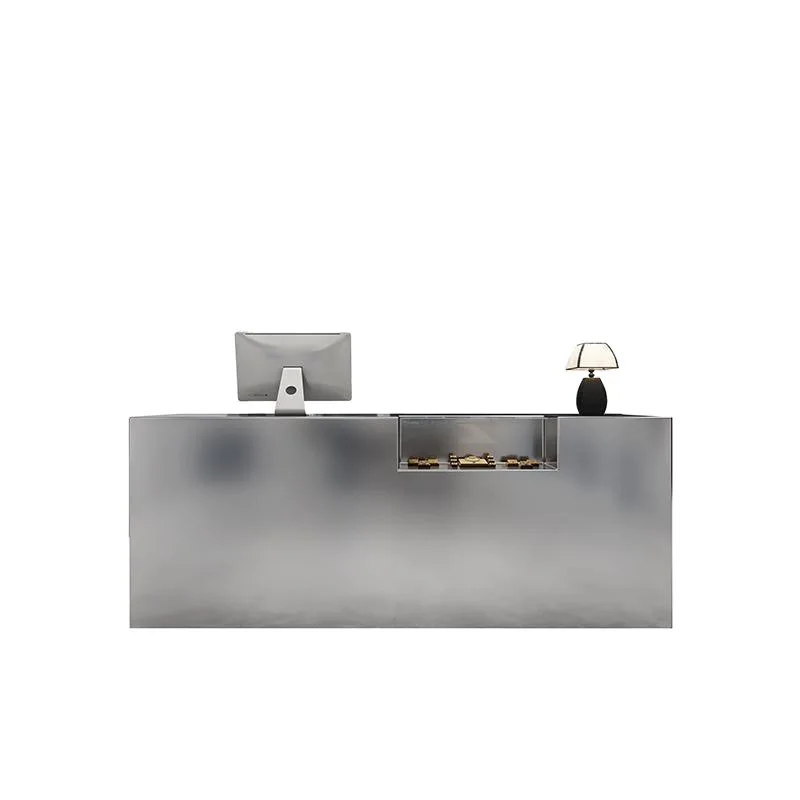 

Women's jewelry store Bar checkout page Painting reception desk Stainless steel glass cabinet