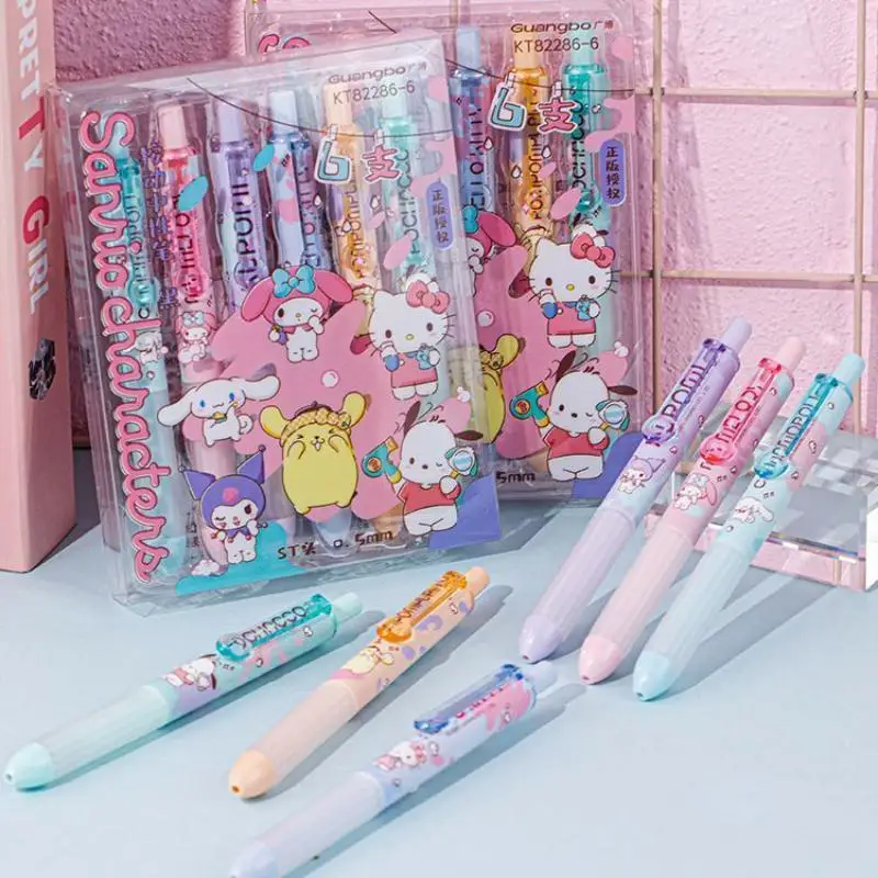 

Sanrio Cinnamoroll, милая нейтральная ручка для пресса, студенческая подпись, экзамен, специальная черная высококачественная ручка для письма, быстросохнущая детский подарок