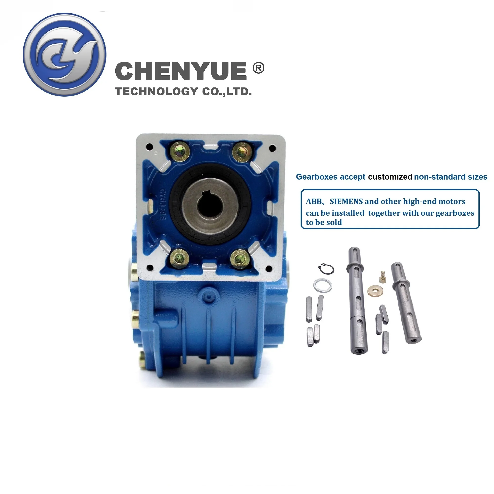 Imagem -02 - Chenyue Cnc Worm Gearbox Reducer High Torque Maintenance Cyvf 063 Input 14 19 22 24 mm Output 25 mm Ratio 5:1 100:1