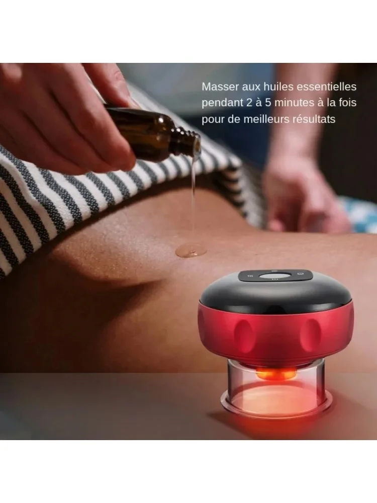 하이 퀄리티 바디 스크래핑 마사지 스마트 전기 진공 부항 가열 흡입 컵 장치, 등 목 팔 마사지 