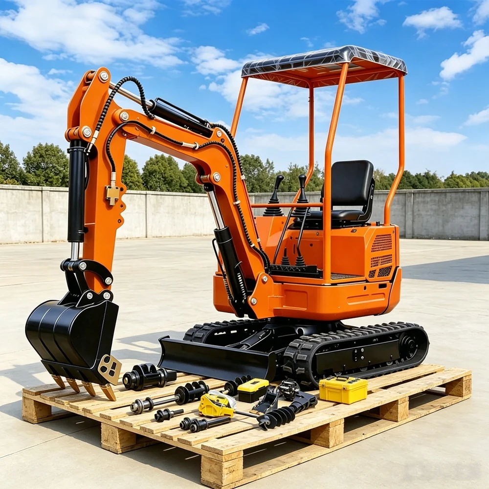 Дизельный мини-экскаватор 1.5T компактный, с сертификатом CE, для строительства и домашнего использования (Graafmachine, Escavadora, Digger Tools)