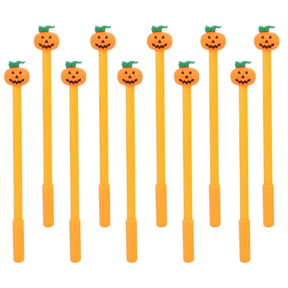 

10 Pcs Halloween Pumpkin Skull Expression Gel Pen Cartoon Water-based 10pcs/pack Gifts Window Decor Ballpoint Child