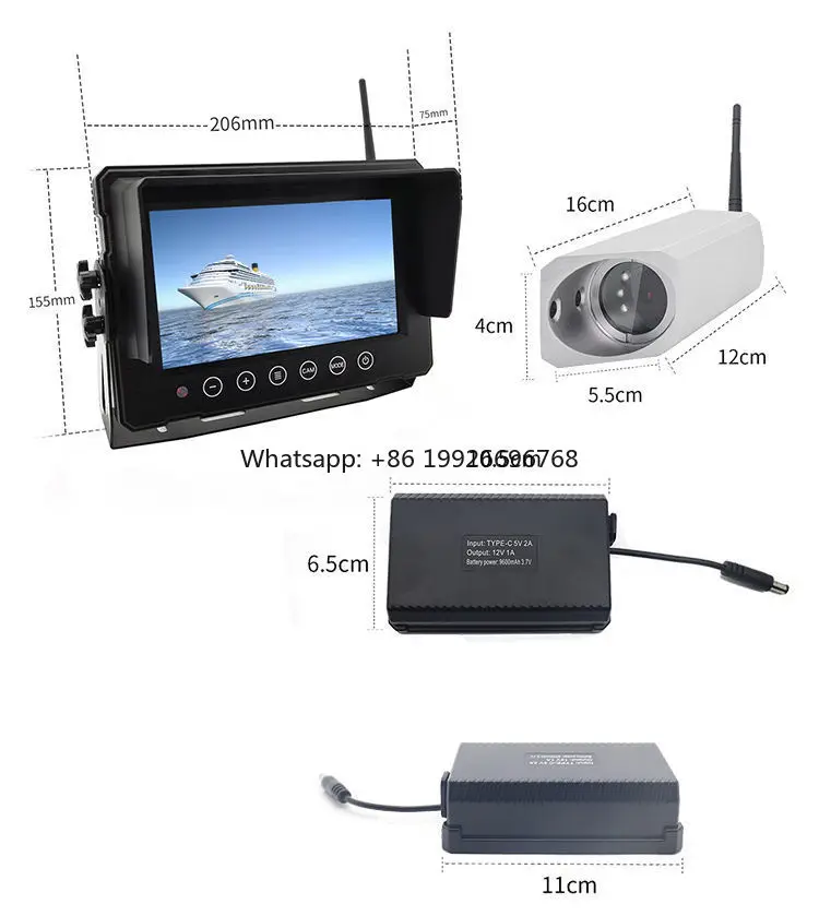 

Hot Selling 7 Inch AHD Waterproof Rear View System 2 Video Input for Forklift Trucks 1 Year Warranty manufacturer