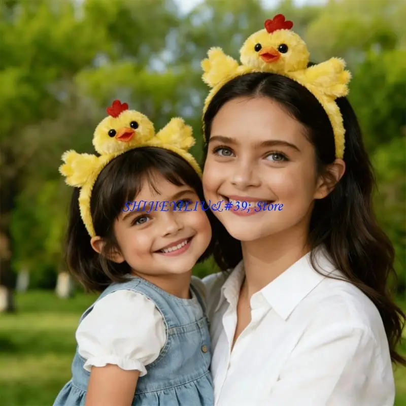 E21F Lovely Chick Design Headband Safe Plush Fabric Hair Hoop Headpiece Great For Toddlers And Preschoolers