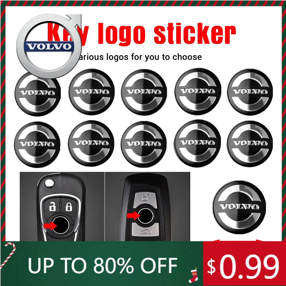 

Эмблемы 2/5/10 шт. 14 мм, сменная наклейка для дистанционного ключа автомобиля для Volvo Rdesign V40 V50 S40 S80 T2 T3 T4 T5 T6 T7 XC90 XC40 V7