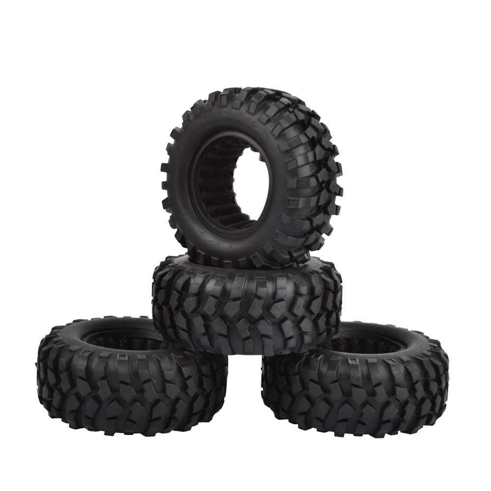 4 szt. 1/10 skala 1.9 "opony gąsienicowe 96mm/108MM z wkładką do 1/10 gąsienica RC Axial SCX10 SCX10 II 90046 D90 D110 Tamiya
