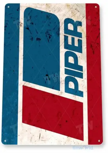 PIPER 11 X 8 TIN SIGN AVIATION AIRPLANE AIRCRAFT RETRO CUB MANUFACTURER