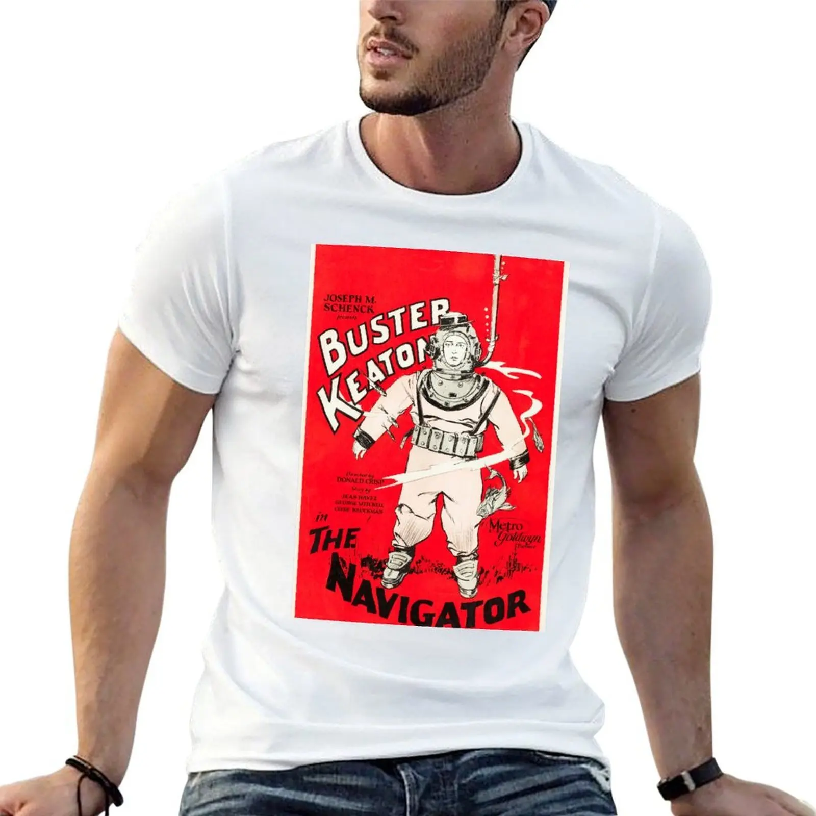 The Navigator (1924) Buster Keaton T-Shirt t shirts for man cotton t shirt man designer T-Shirt