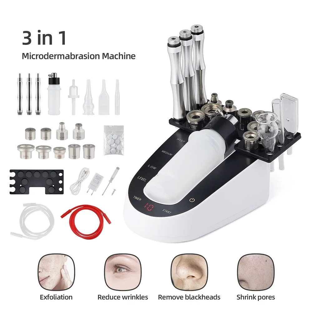 3 IN 1 Diamond Microdermabrasion Hydra Diamond Beauty Machine Water Spray Suction Blackhead Exfoliation Face Peeling Skin Care