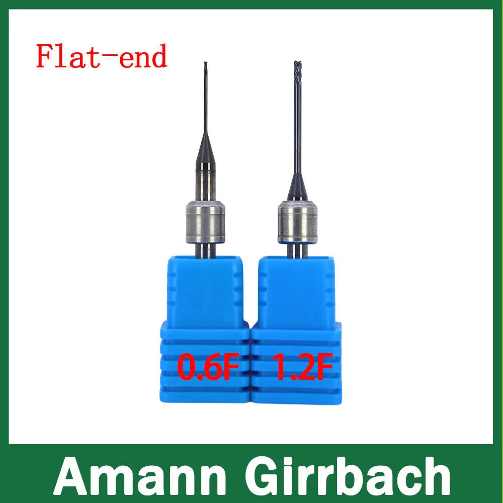 Amann Girrbach End Mill with DLC Coat for Zirconia, Wax 0.6mm, 1.0mm, 2.5mm
