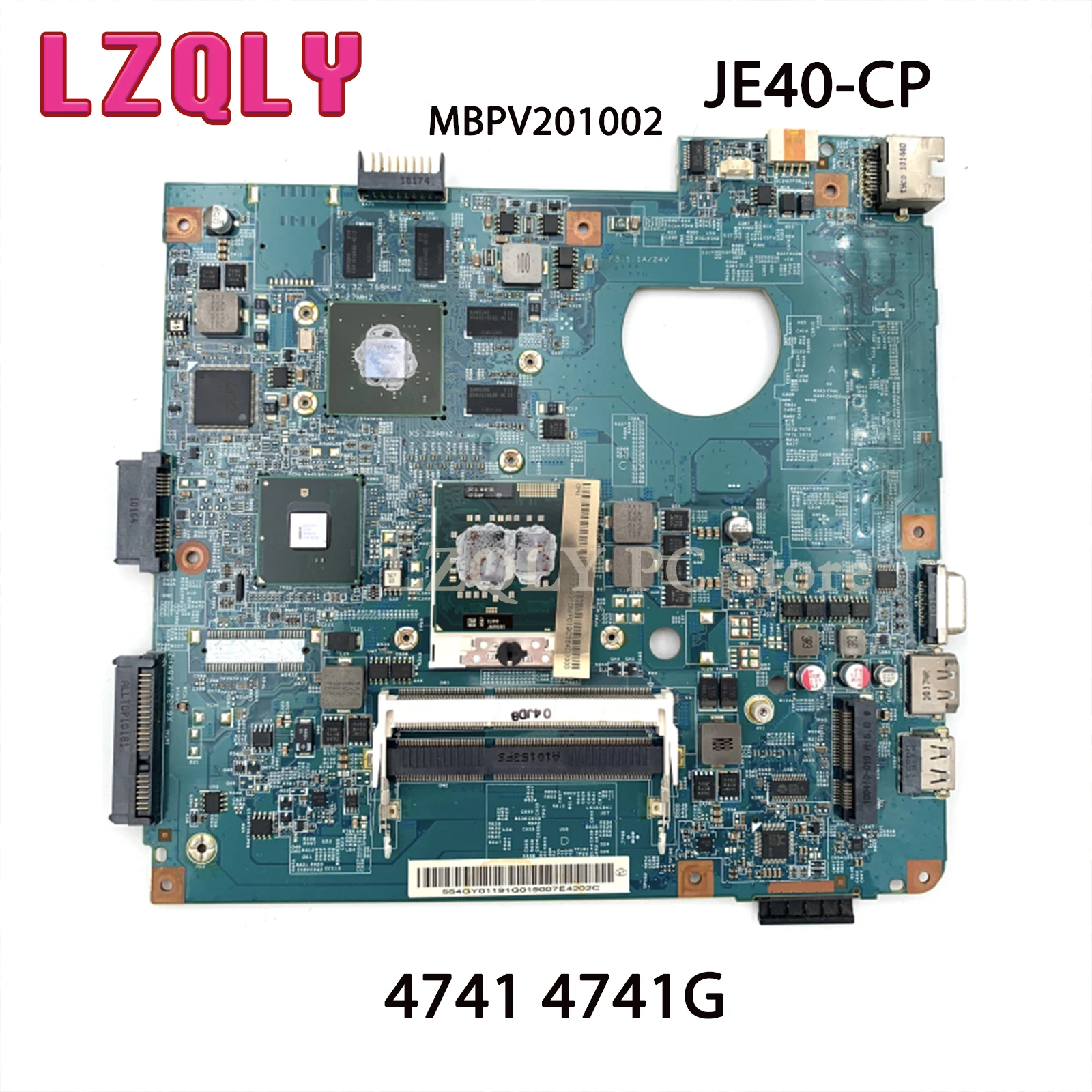 LZQLY For Acer Aspire 4741 4741G E40-CP MB 48.4GY02.021 MBPV201002 Laptop Motherboard HM55 DDR3 GT330M 1GB Free CPU