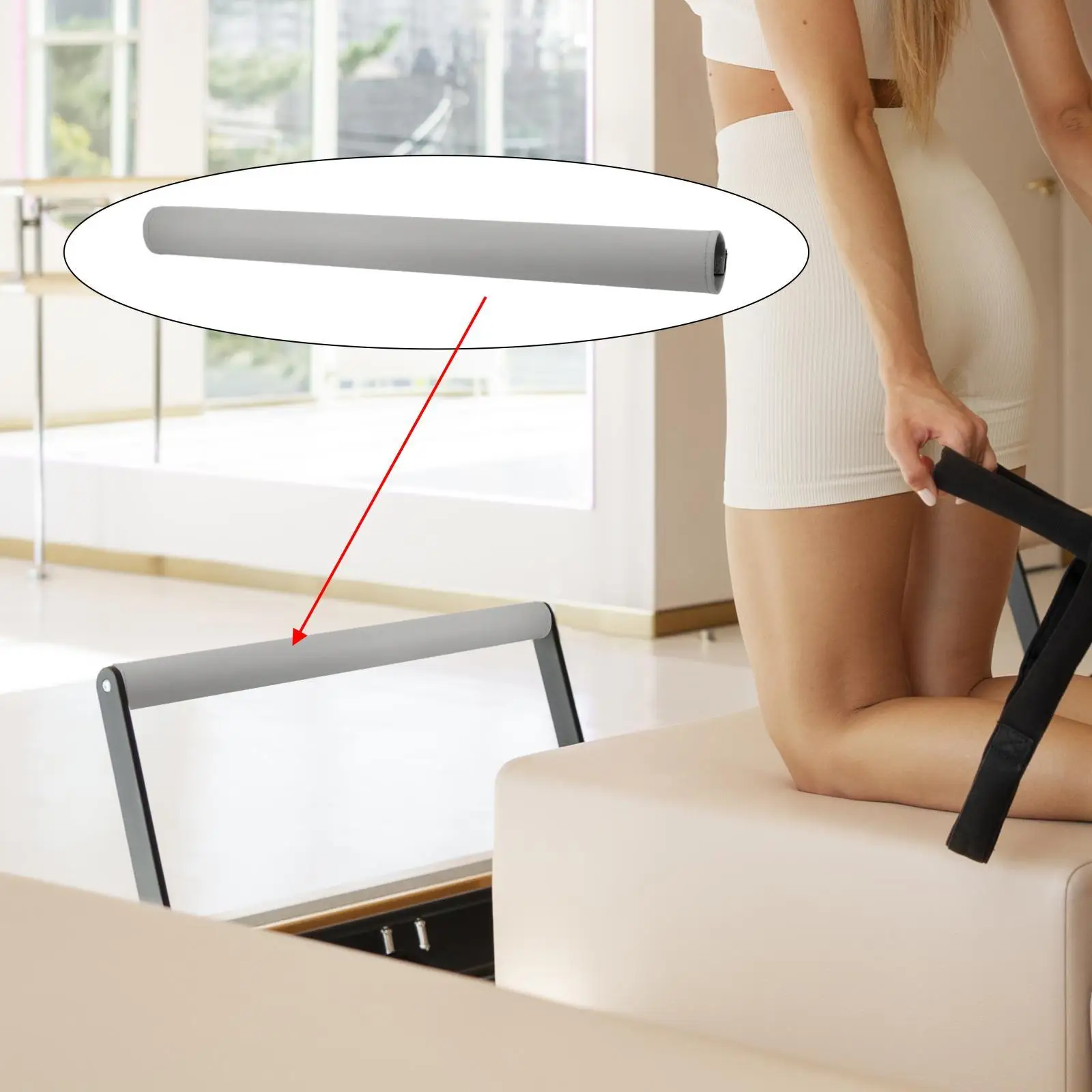 

Защитный чехол для ручки толкателя (штанги) пилатес-реформера, легко моющийся, для подставки для ног