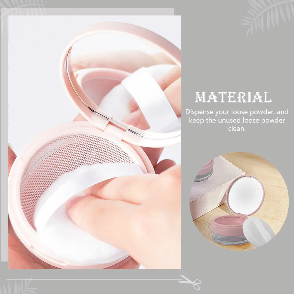 

1Set Loose Powder Box Portable Empty Makeup Powder Container Reusable Compact Case for Travel Home Beauty Salon Use