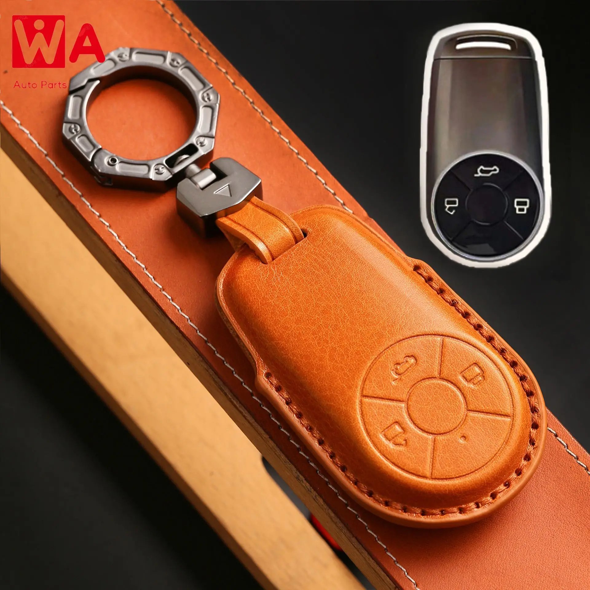 

Leather Car Remote Key Fob Cover Case For GMW ORA Good Cat Ev