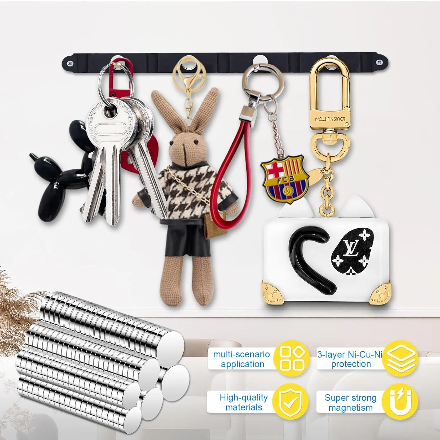 Фото Мощные неодимовые магниты NdFeB 4/5/6/8/10/15x2, 6/8/10/12/15x3, 10/15x5 мм для холодильника