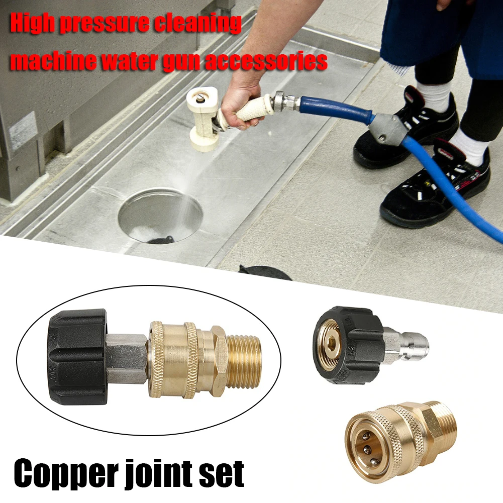 

Pressure Washer Adapter Set M22-14 mm Swivel to 3/8 inch Quick Connect Pack 2 Car Window Washing Accessories