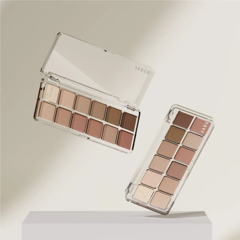 Cool Atmosphere 12 Colors Cool Eyeshadow Full Matte Earth Color Eye Shadow Lasting Low Saturation Makeup Palette Women