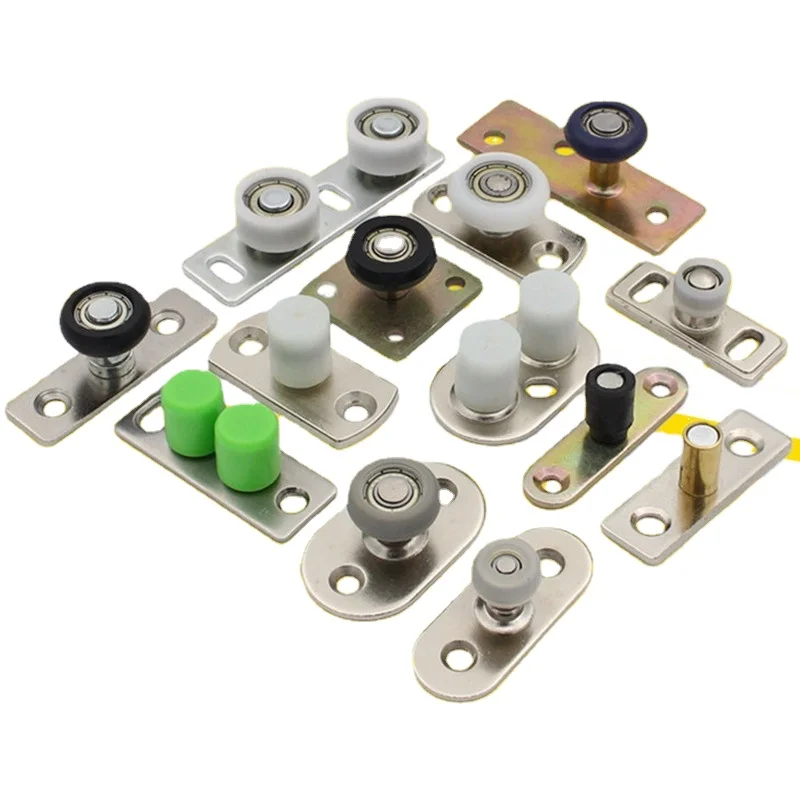 Ruote per porte scorrevoli posizionatore di rulli Push Pull Hang puleggia guida ruota cuscinetto ruota inferiore rotolamento Hardware raccordi parti