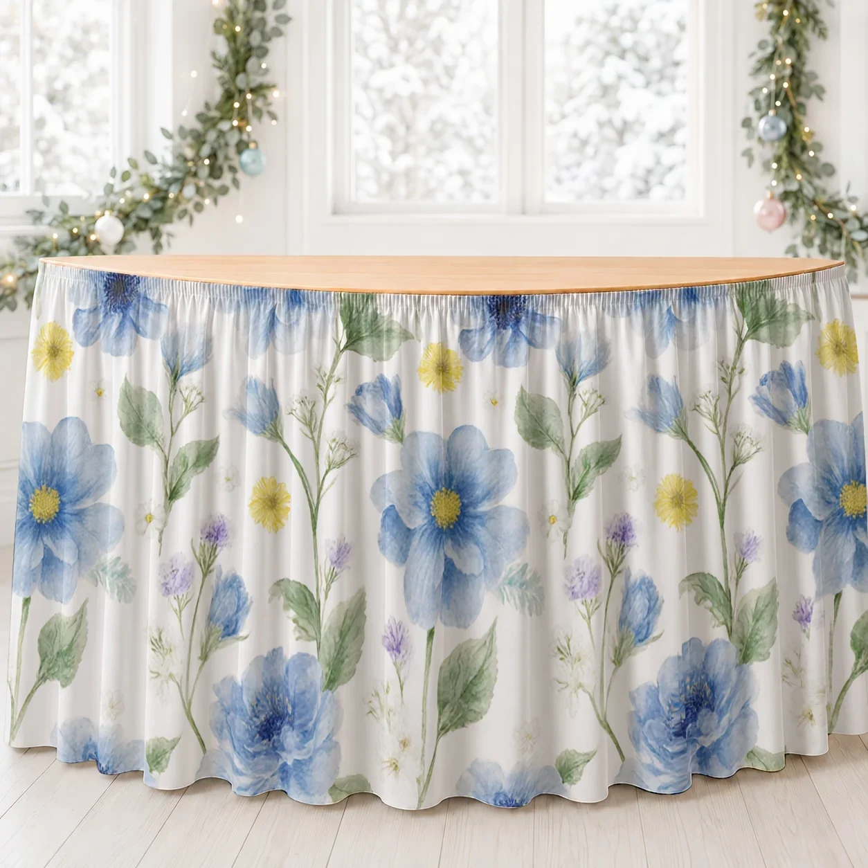 Watercolor floral pattern tablecloth tablecloth for spring and summer weddings, garden parties - 1 piece