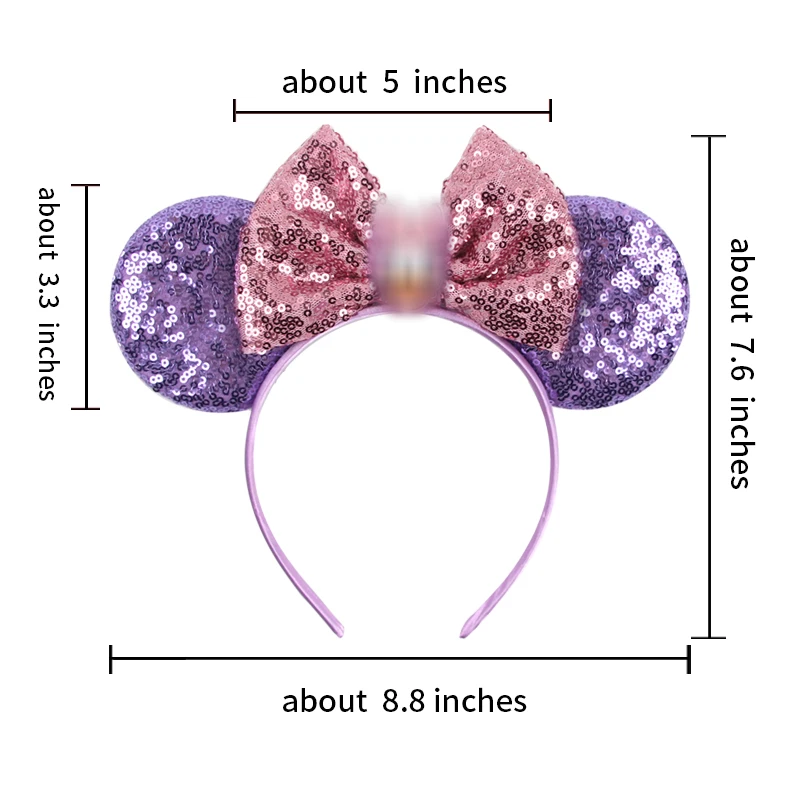 Disney Daisy Duck Ear Headband for Adults Donald Duck Hairbands Girls Kids Headwear Women Mickey Mouse Ears Bow Hair Accessories view 5