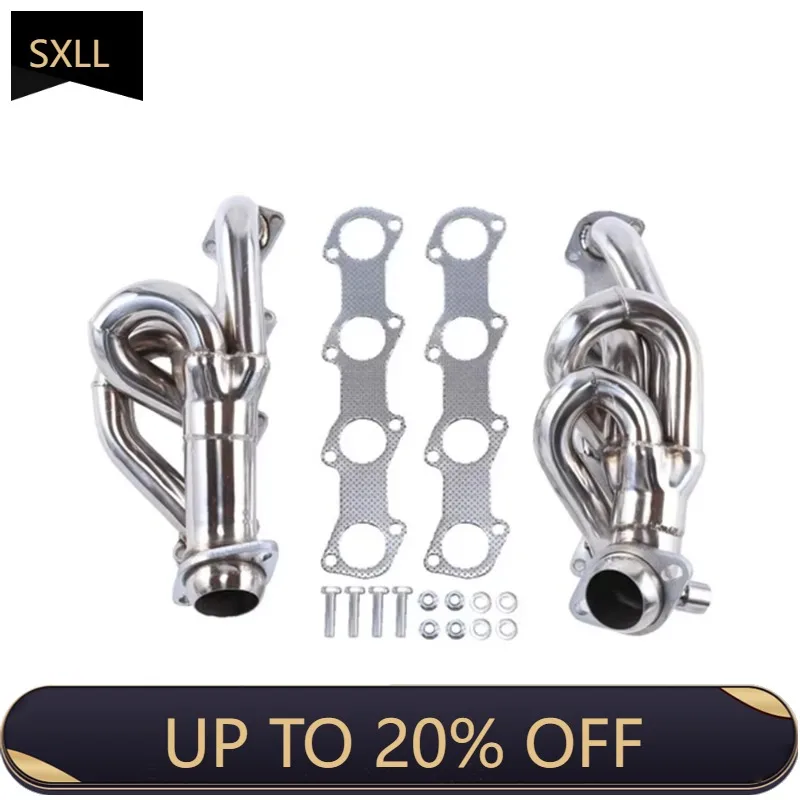 

SXLL1997-2003 F-150 F250 4.6l V8 Stainless Steel Exhaust Manifold and Washer Kit Stock Pipe Stainless Steel Exhaust Header